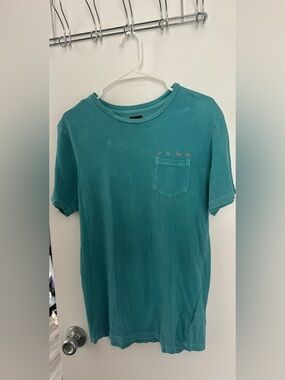 Vans Teal Short-Sleeve Pocket Tee with Pink Logo